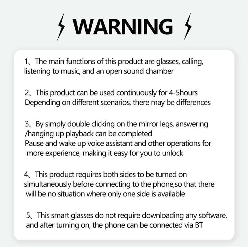 "Wireless Smart Glasses with Listenable Songs and Sports Sunglasses for iPhone - Summer Outing Essentials"