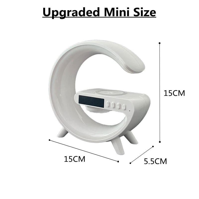 3-in-1 Wireless Charger Stand with Speaker, Night Light, and Fast Charging for iPhone, Samsung, and More