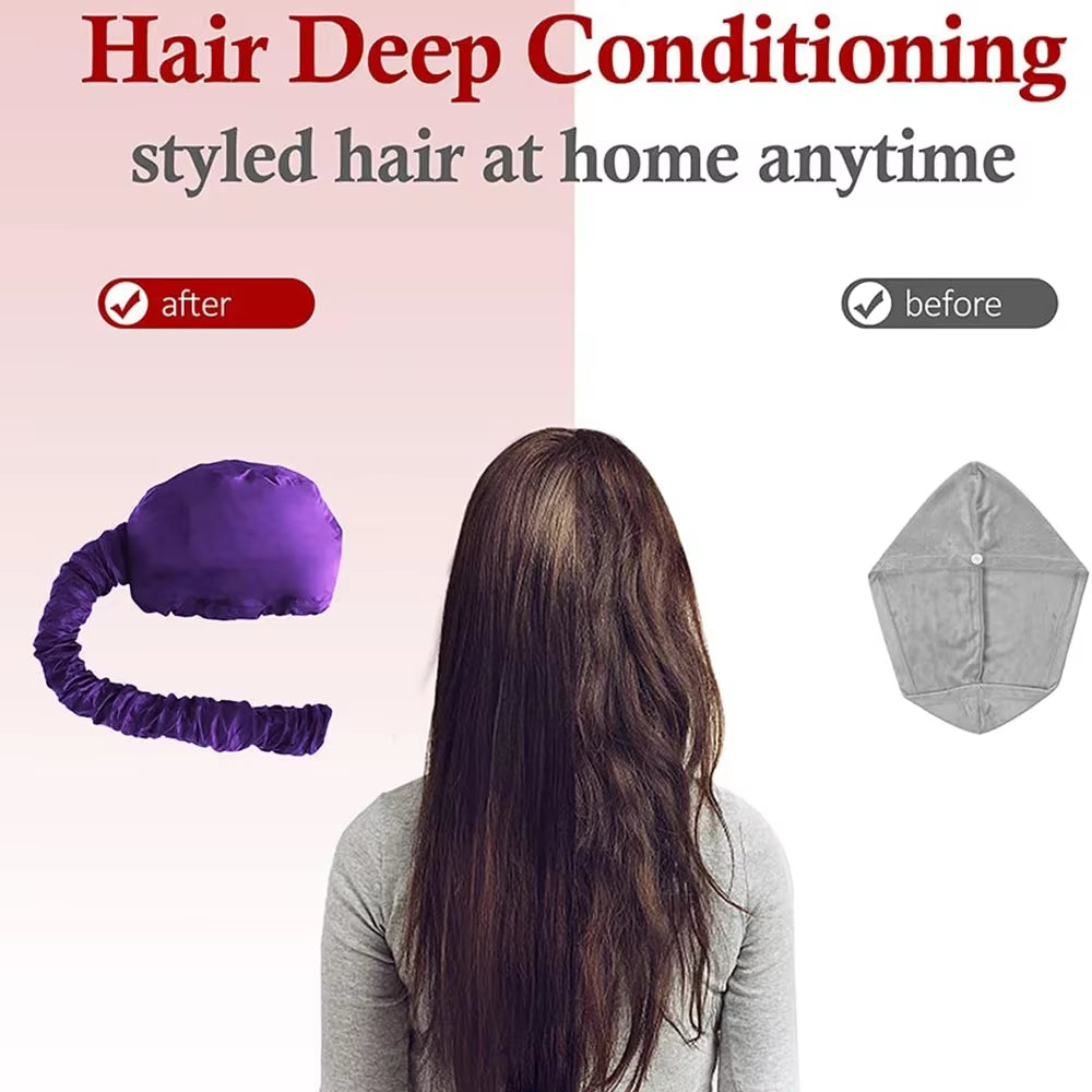 Hair Drying Cap Hair Dryer Caps Care Hair Perm and Dye Styling Warm Air Adjustable Drying Hood Home Hairdressing Salon Supply