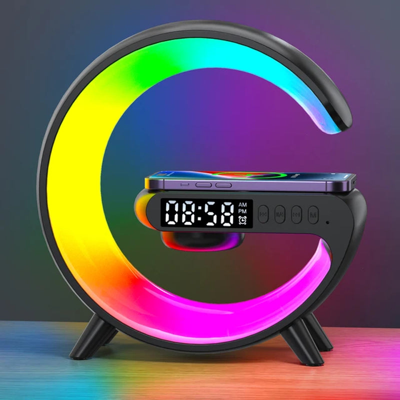 3-in-1 Wireless Charger Stand with Speaker, Night Light, and Fast Charging for iPhone, Samsung, and More