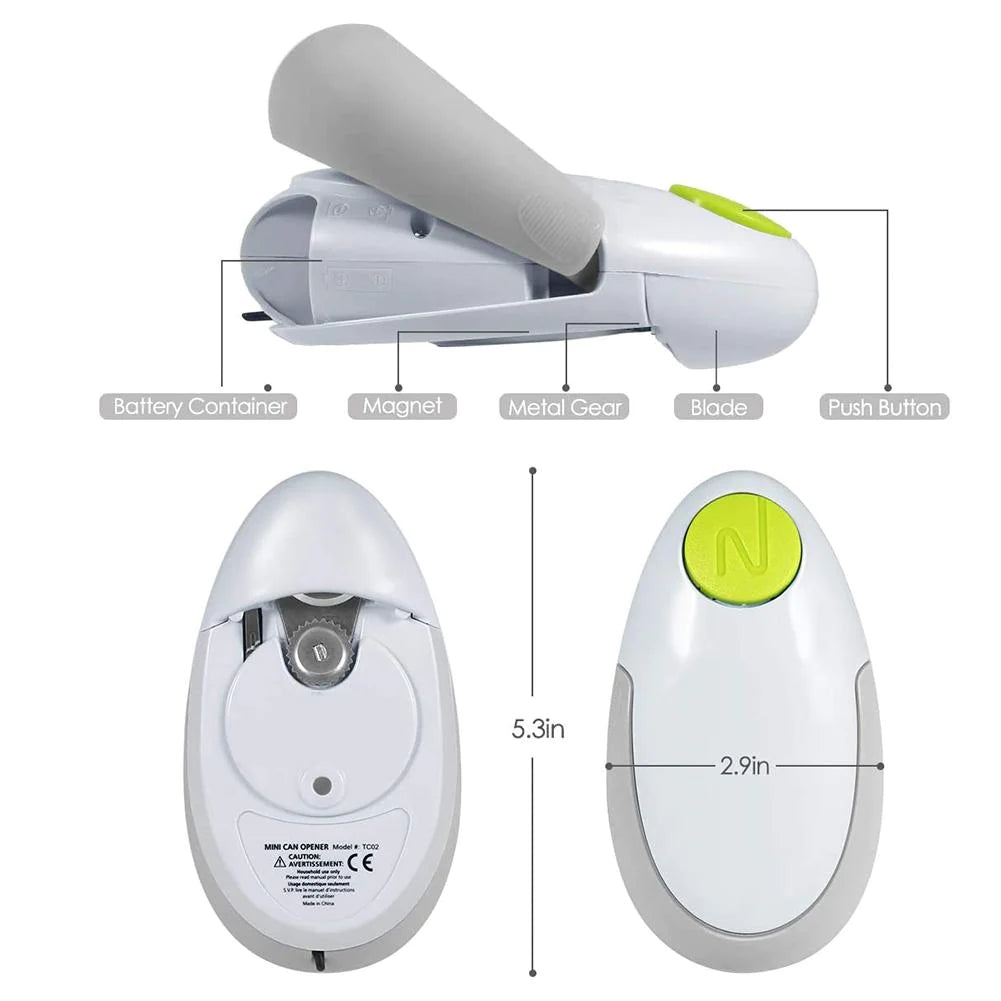 Electric Can Opener Kitchen Can Opener Beer Bottle Jar Battery Operatedrestaurant Can Opener Battery Operated Handheld Bar Corks