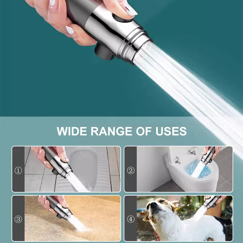 New Pressurized Shower 4 Modes Adjustable Water Saving Shower High Pressure Showerhead with Filter Bathroom Massage Shower