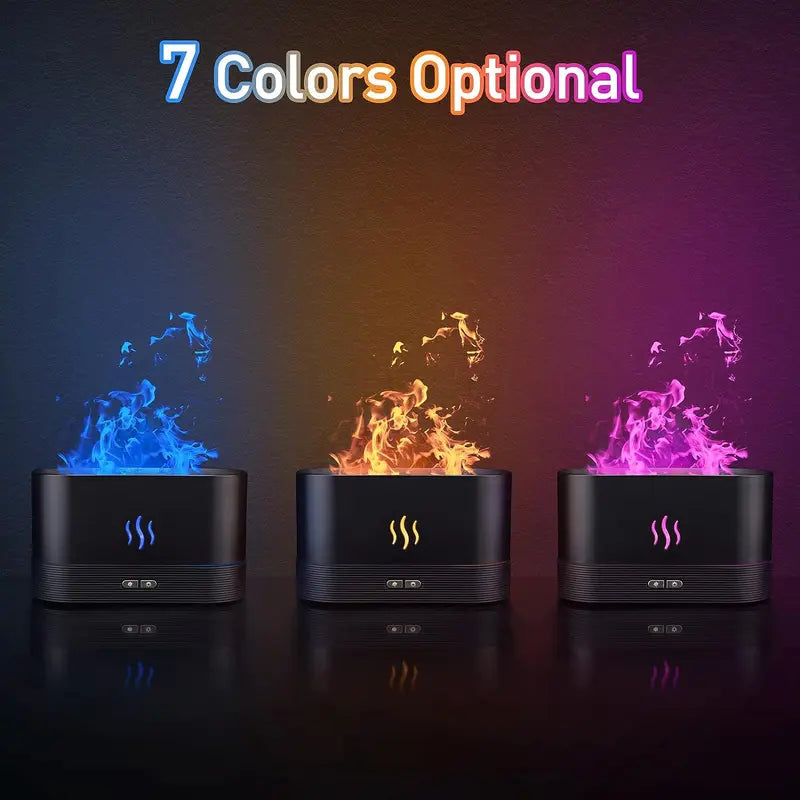 "Flame Design Colorful Air Humidifier - USB Powered Christmas Gift Set"