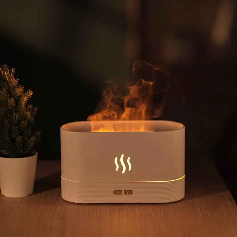 "Flame Design Colorful Air Humidifier - USB Powered Christmas Gift Set"