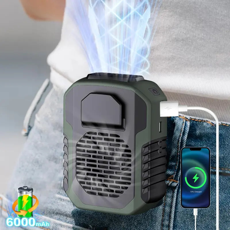 "Portable USB Rechargeable Mini Fan with Power Bank Function - Perfect for Outdoor Cooling!"