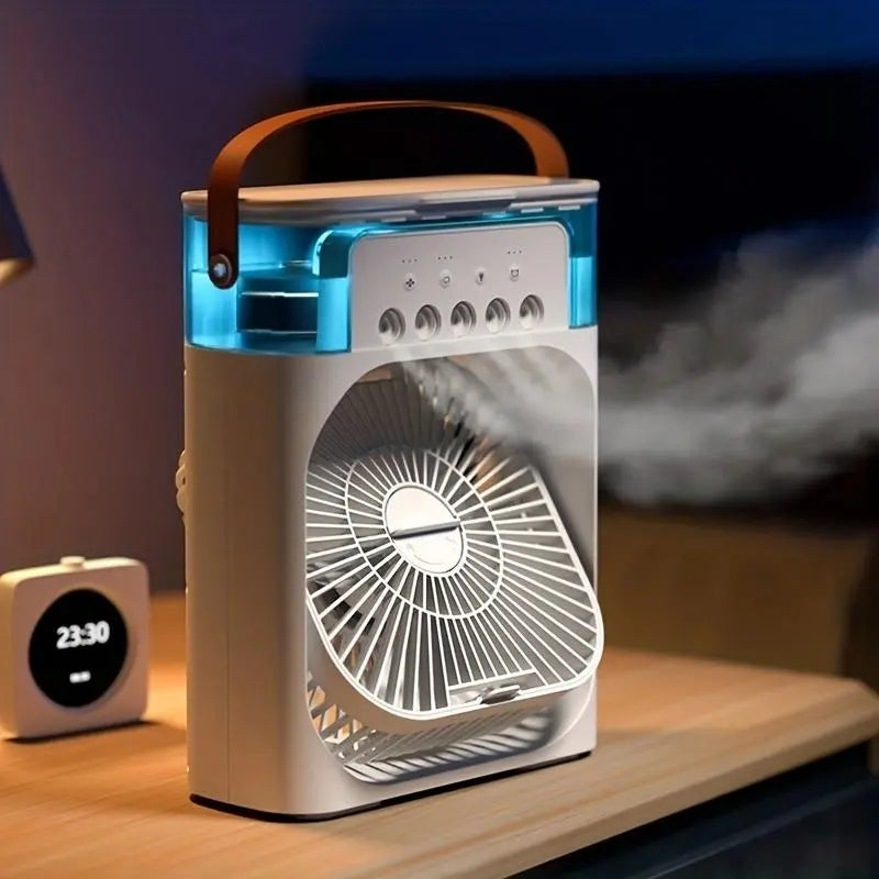 "Portable 4-in-1 Air Conditioner Fan with LED Lights"