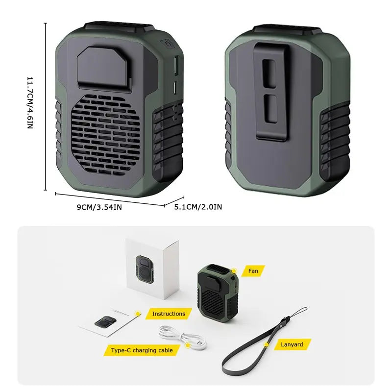 "Portable USB Rechargeable Mini Fan with Power Bank Function - Perfect for Outdoor Cooling!"