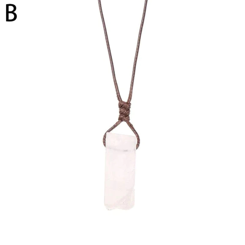 1Pc Irregular Rainbow Stone Natural Crystal Chakra Rock Necklace Golden Plated Quartz Pendant Nice Gift for Lover Friends