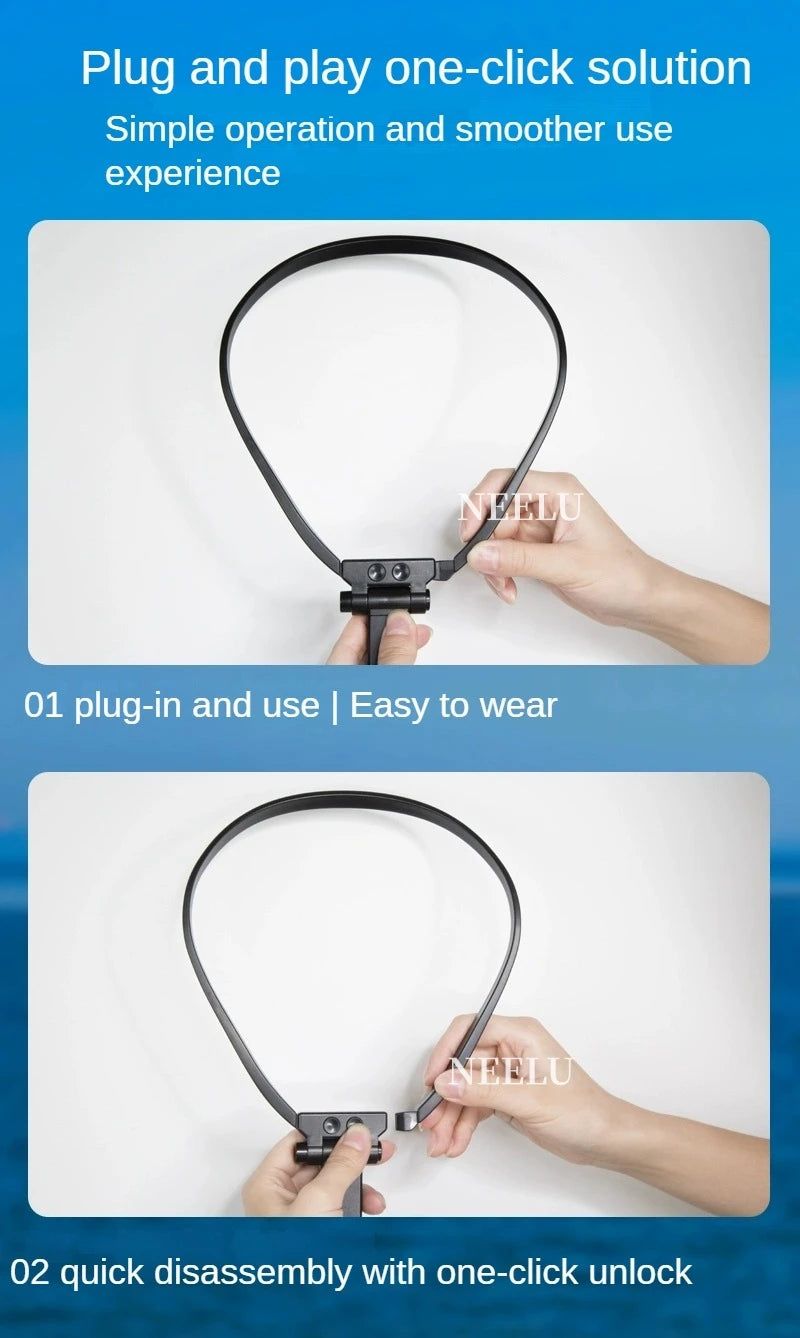 Neck Hold Mount for Phone Gopro Hero 12 10 9 Insta360 X3 DJI Osmo Action Camera Anti-Shake Lanyard Strap for Gopro Accessories