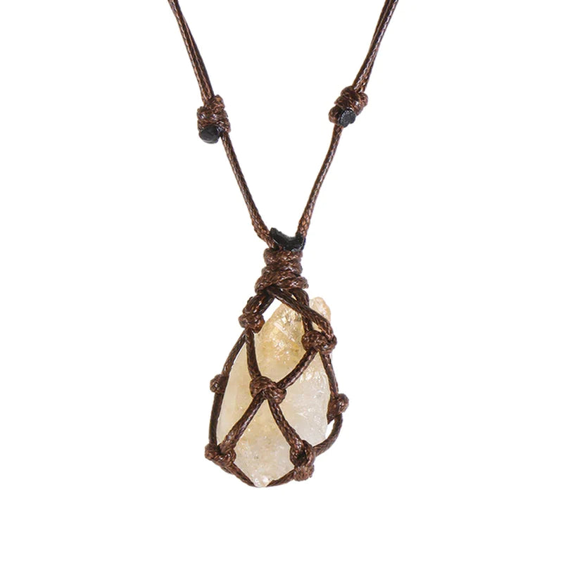 1Pc Irregular Rainbow Stone Natural Crystal Chakra Rock Necklace Golden Plated Quartz Pendant Nice Gift for Lover Friends