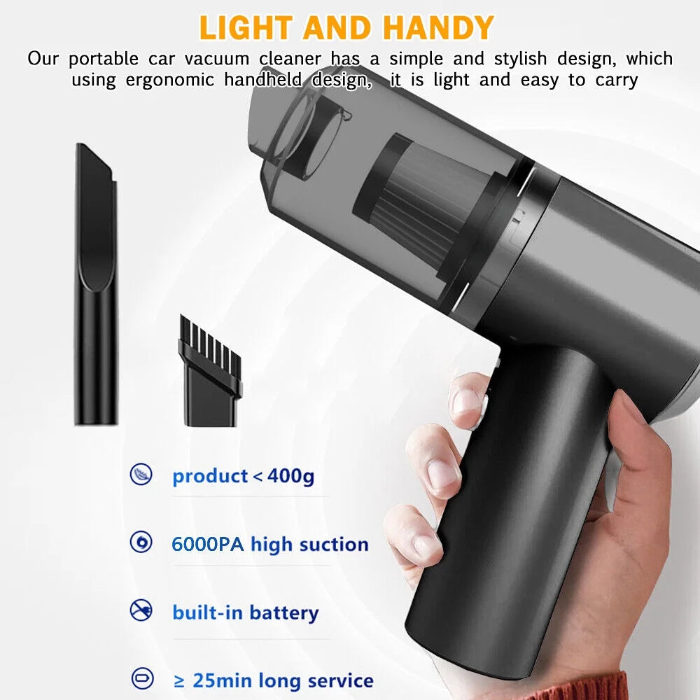 120W Cordless Handheld Vacuum Cleaner Small Mini Portable Car Auto Home Wireless