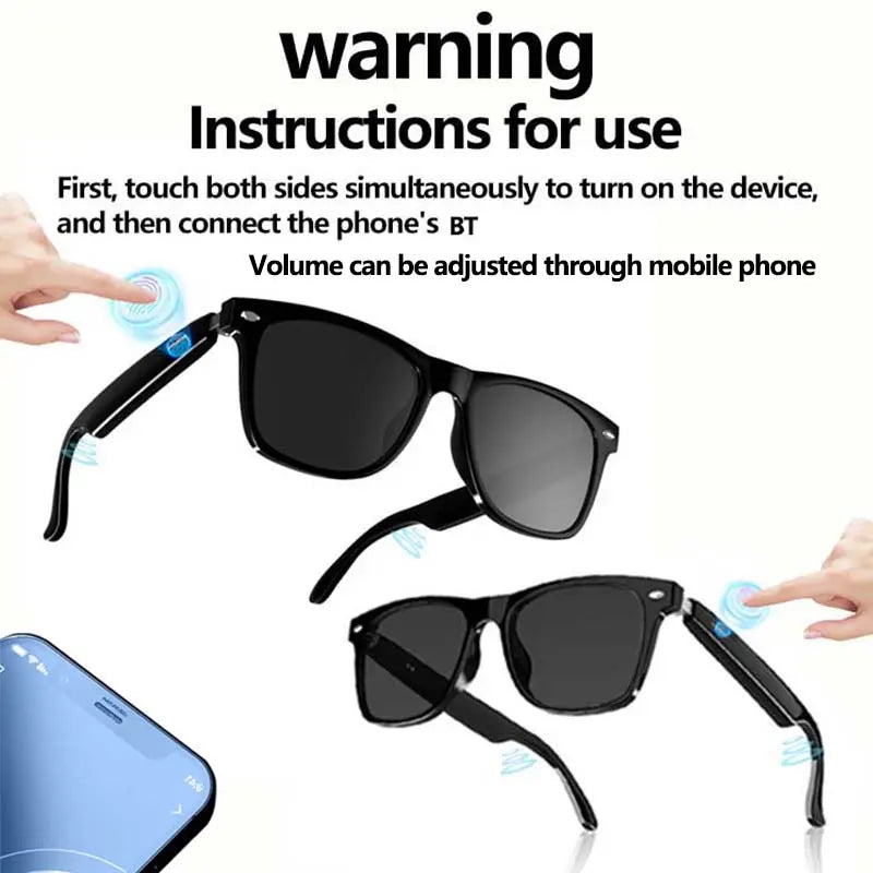 "Wireless Smart Glasses with Listenable Songs and Sports Sunglasses for iPhone - Summer Outing Essentials"