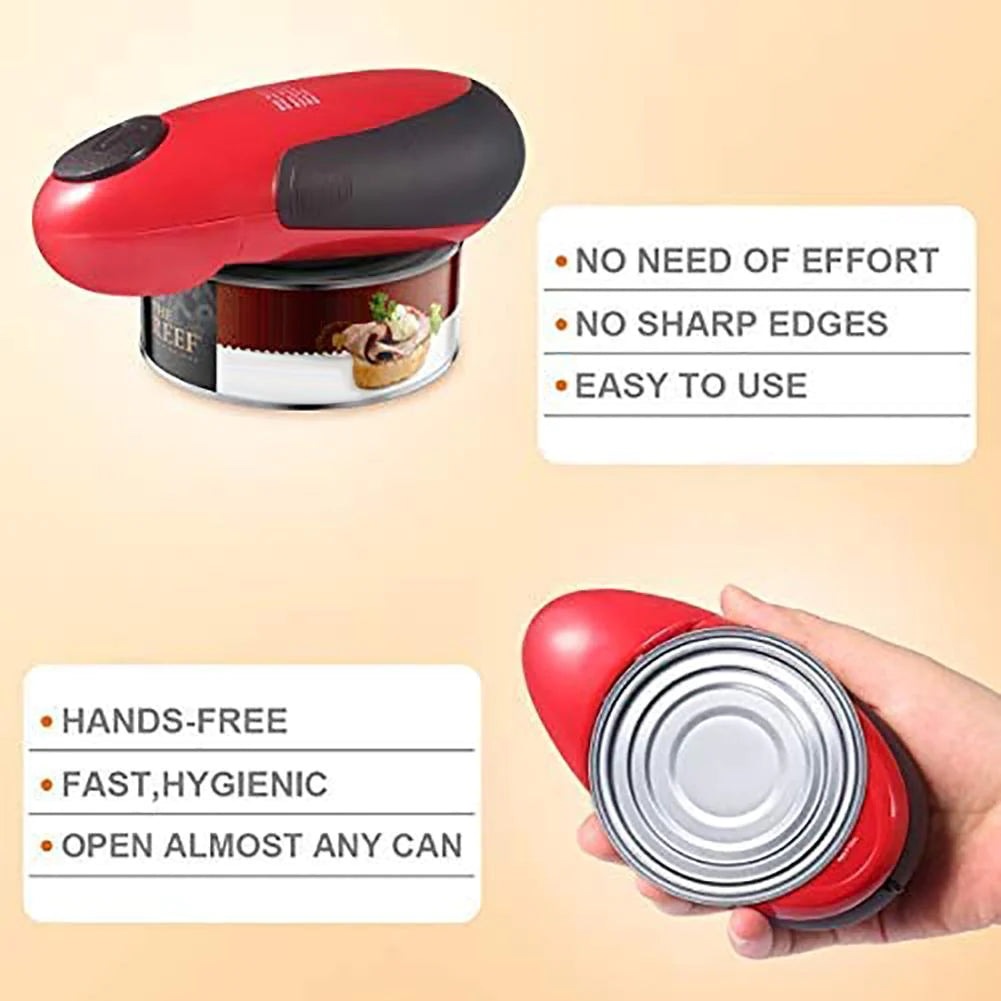 Electric Can Opener Kitchen Can Opener Beer Bottle Jar Battery Operatedrestaurant Can Opener Battery Operated Handheld Bar Corks