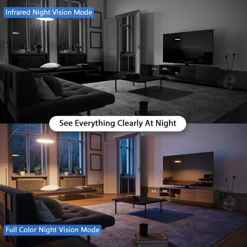 "360° Viral Lightbulb Security Camera - Wireless 2K Camera with Color Night Vision, Motion Detection, Two-Way Talk"