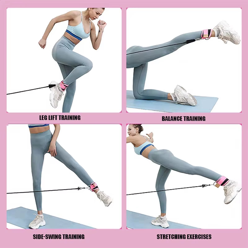 GluteBoost Ankle Strap Resistance Bands Set