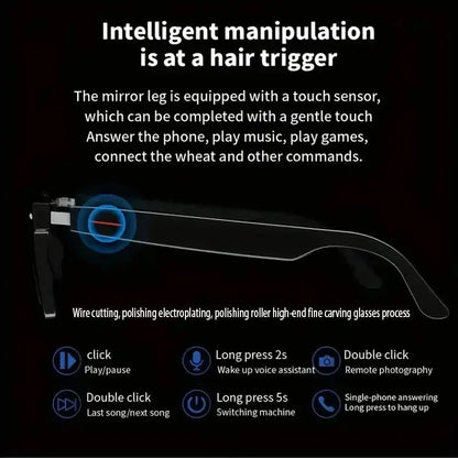 "Wireless Smart Glasses with Listenable Songs and Sports Sunglasses for iPhone - Summer Outing Essentials"