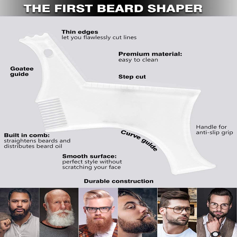 Precision Beard Shaping Tool with Comb - Perfect Lines & Edges