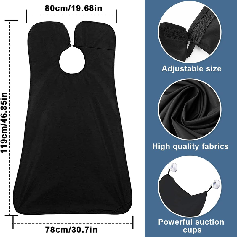  Mess-Free Grooming: Beard Bib & Apron - Shaving & Trimming Catcher Cloth for Men