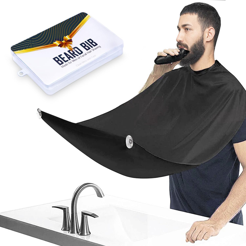  Mess-Free Grooming: Beard Bib & Apron - Shaving & Trimming Catcher Cloth for Men