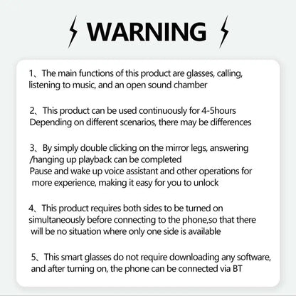"Wireless Smart Glasses with Listenable Songs and Sports Sunglasses for iPhone - Summer Outing Essentials"
