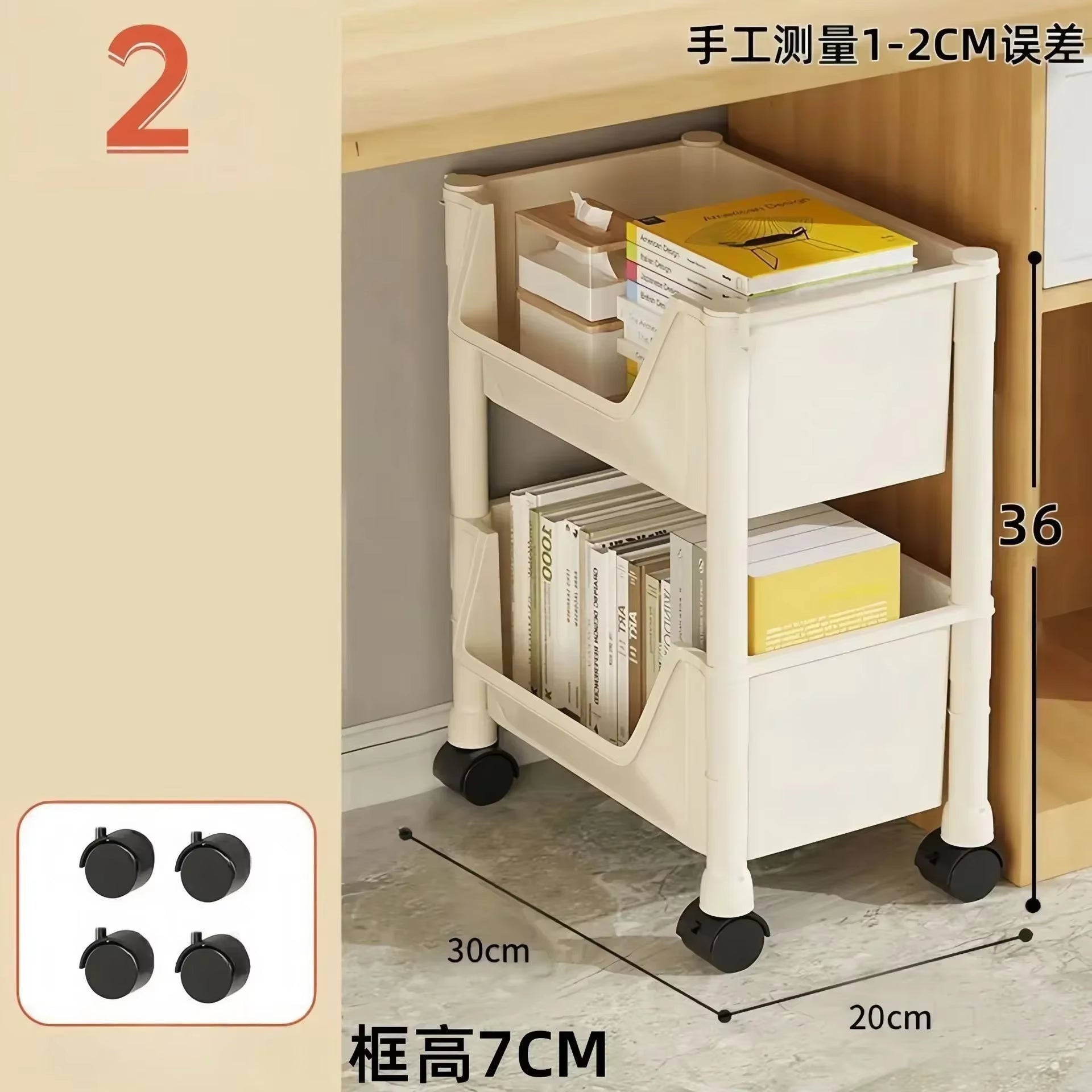 Kitchen Storage Trolley Bookshelf Slit Storage Cabinet Bathroom Living Room Home Organizer Rack Kitchen Corner Narrow
