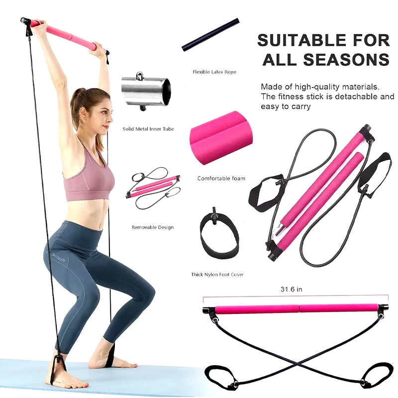 FlexCore Pilates Bar Kit with Resistance Bands