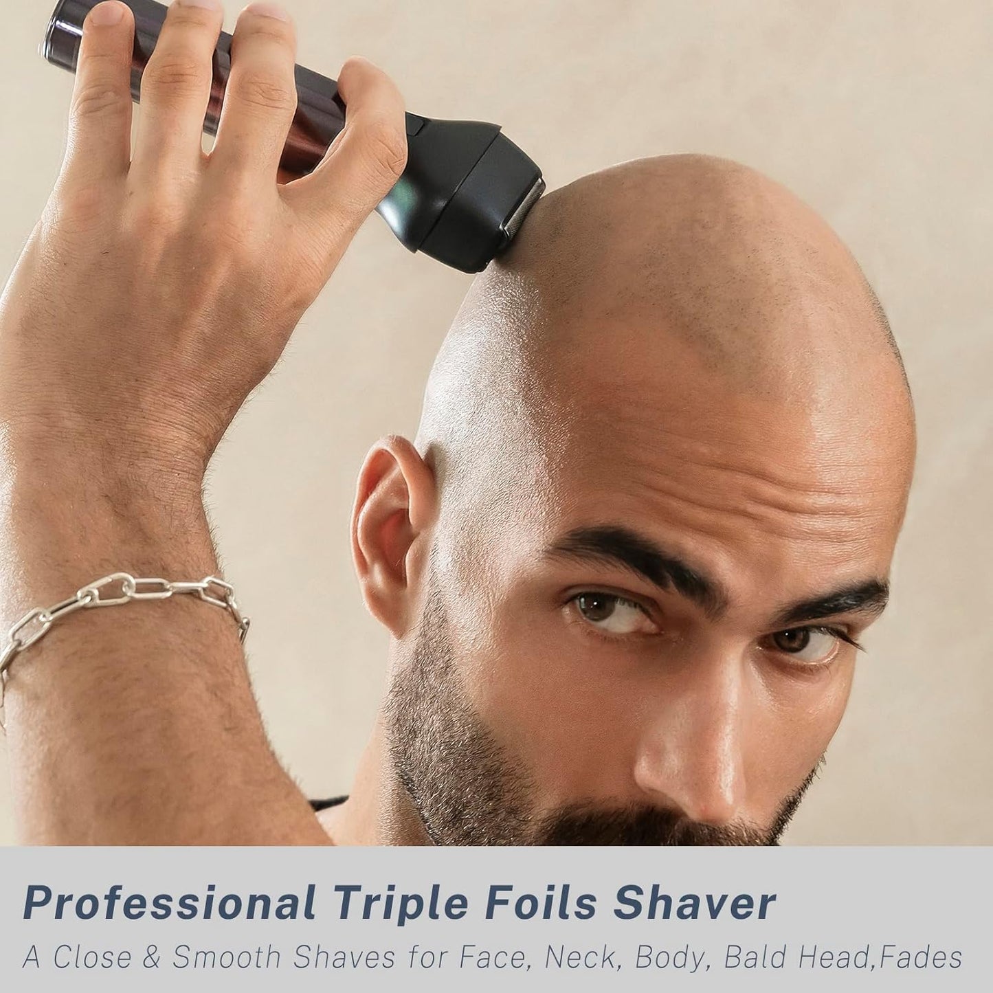 Beard Trimmer and Clippers Set for Men with Foil Shavers, Precise Dial Adjustable 20 Settings, Professional 3-IN-1 Mens Grooming Kit with Nose Trimmer IPX7 Waterproof Wet and Dry, USB-C Rechargeable