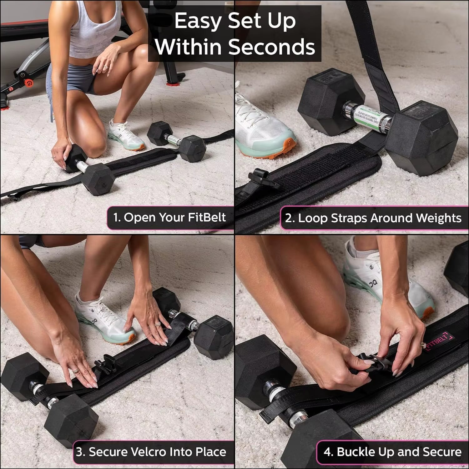 GluteThrust Hip Belt Trainer with Dumbbell Holder