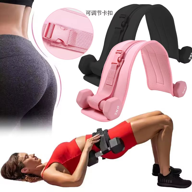 GluteThrust Hip Belt Trainer with Dumbbell Holder