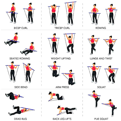 FlexCore Pilates Bar Kit with Resistance Bands