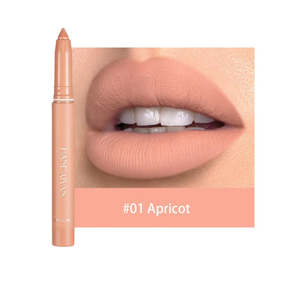 Nude Matte Lipstick Velvet Soft Mist Texture Lips Liner Pencil Waterproof Long Lasting Color Rendering Non-Stick Cup Lip Gloss